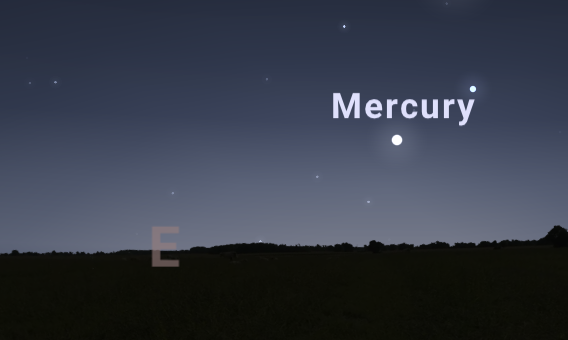 Mercury at Greatest Western Elongation Elongations